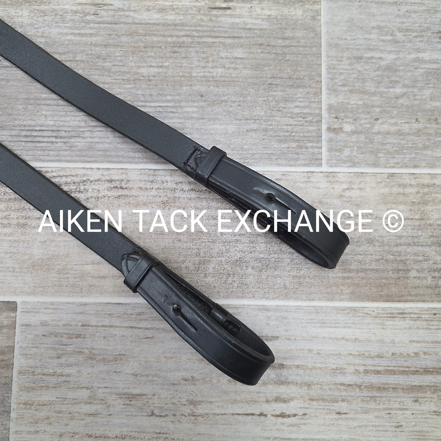Passier Leather Reins with Hand Stops, Black, 56"