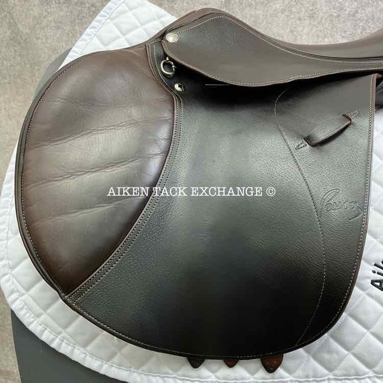 **SOLD** 2008 Pessoa Legacy XP Close Contact Jump Saddle, 17.5" Seat, Adjustable Tree - XCH Changeable Gullet, Wool Flocked Panels