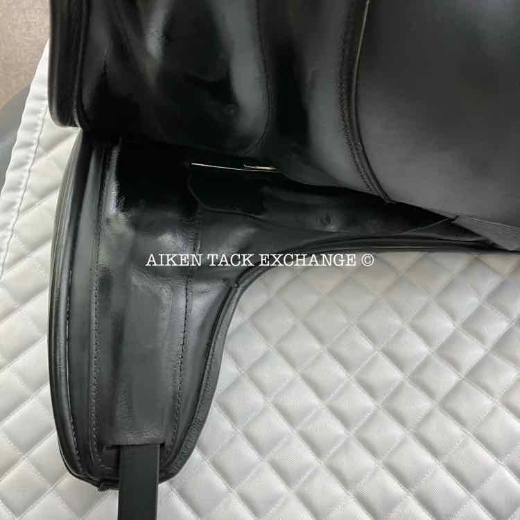 2018 Custom Saddlery Wolfgang Solo MKII Monoflap Dressage Saddle, 18" Seat, Adjustable Tree, Wool Flocked Panels