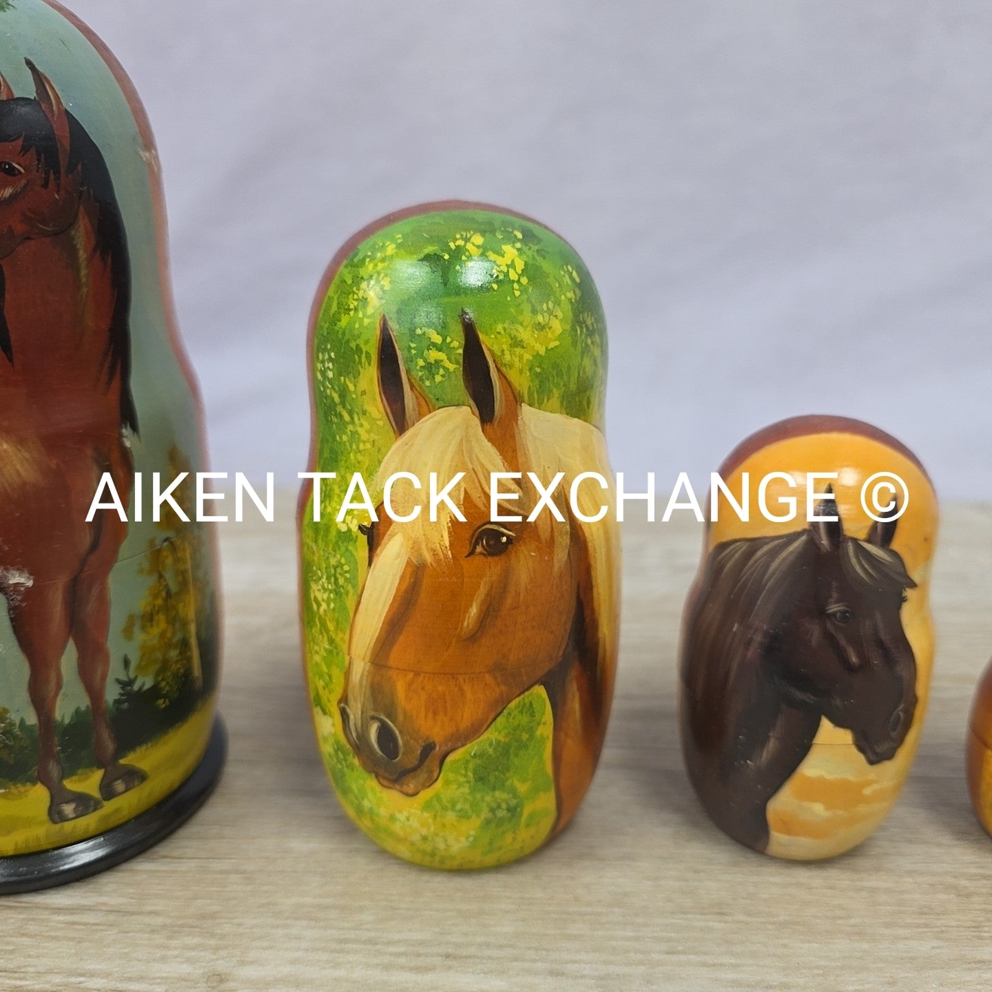 Matryoshka Nesting Dolls with Horse Design
