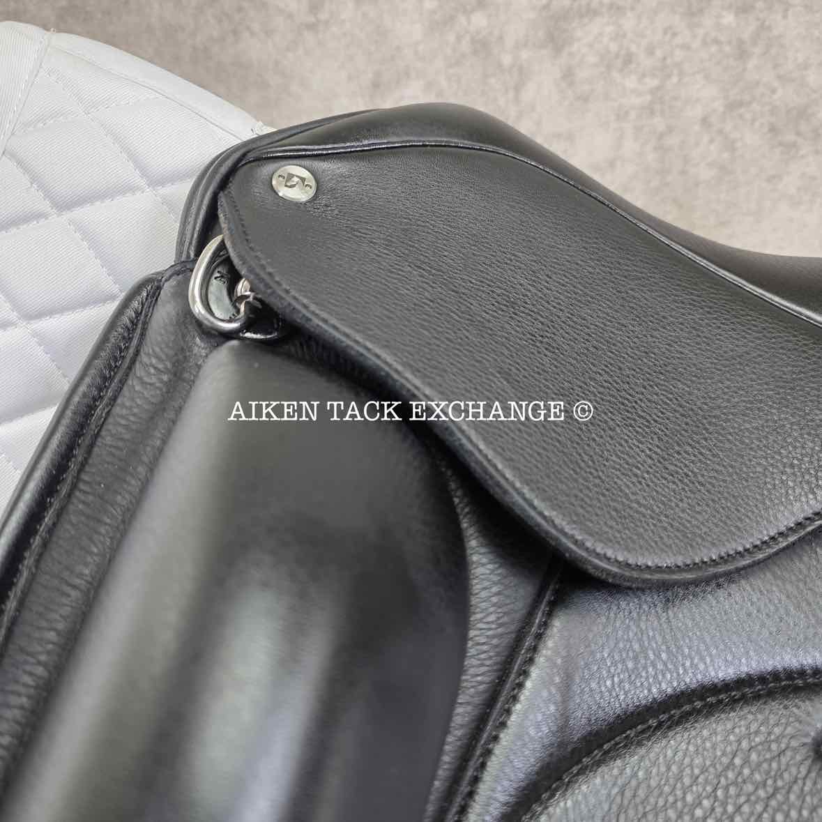 2023 Envy by Custom Saddlery Aurora Monoflap Dressage Saddle, 17" Seat, Adjustable Tree, Wool Flocked Panels