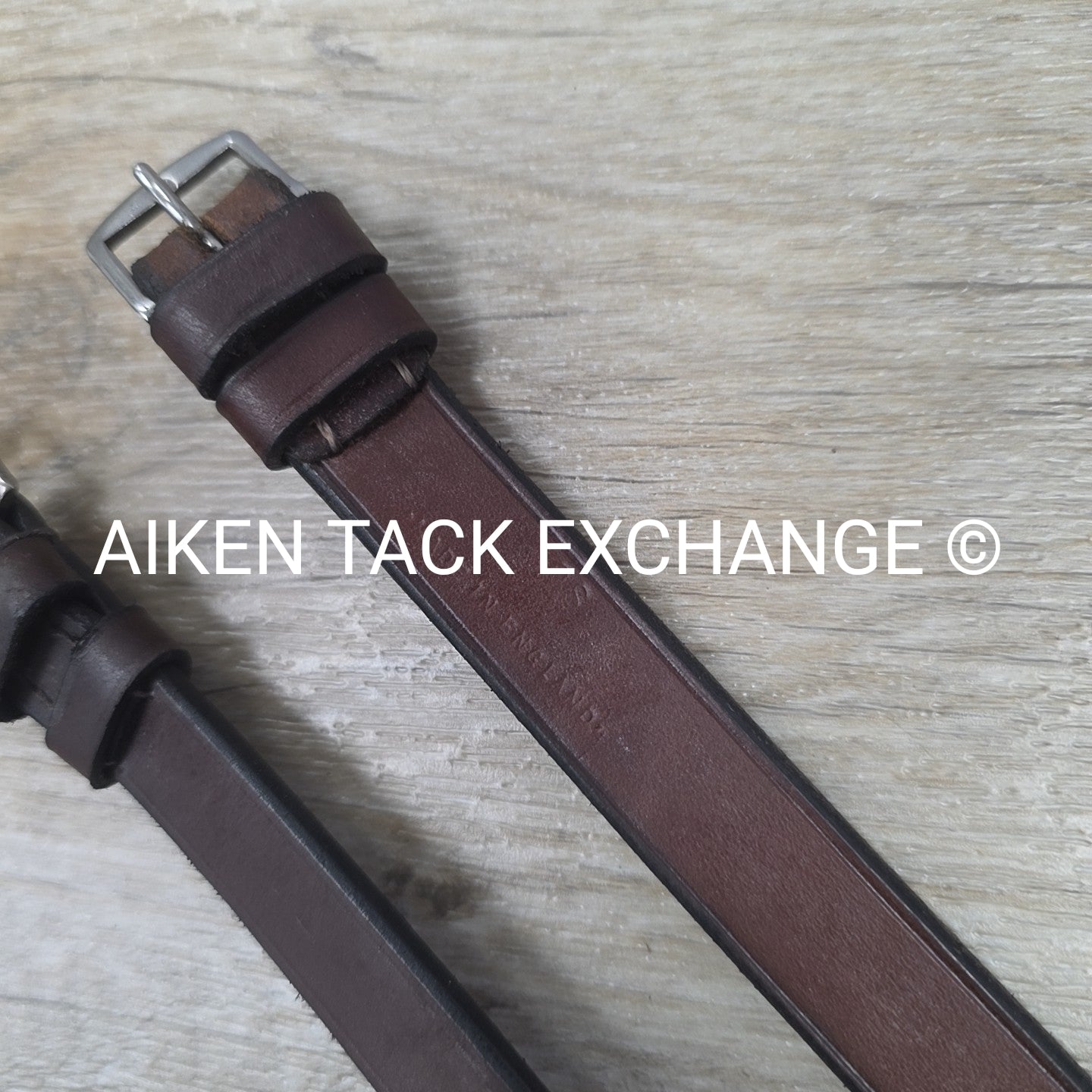 Made In England Wide Cheek Pieces, Brown, Oversize