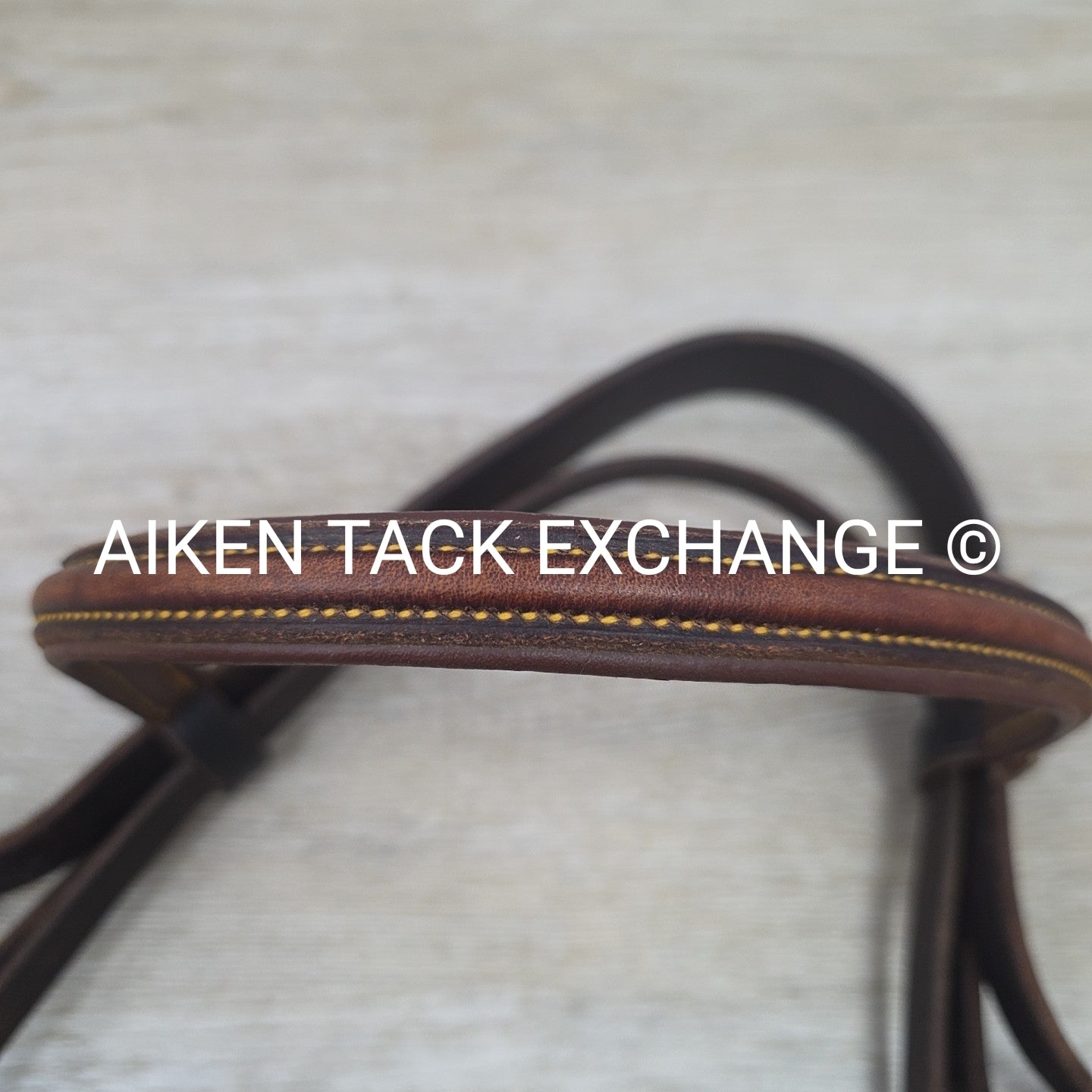 Stubben Plain Raised Flash Bridle with Matching Cotton Web Reins, Brown, Size Fu