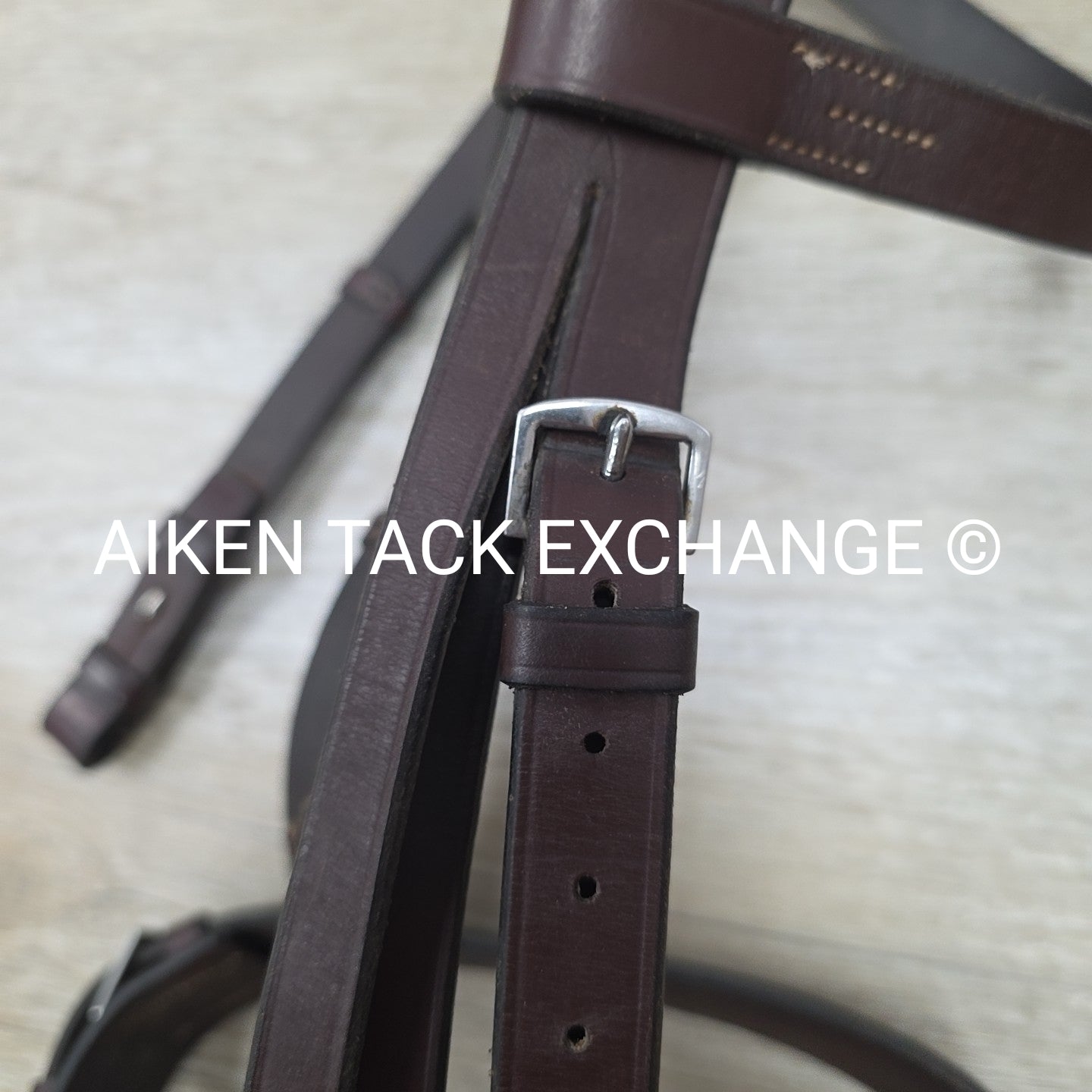 Horse Country Flat Hunt Bridle, No Reins, Brown, Size Full