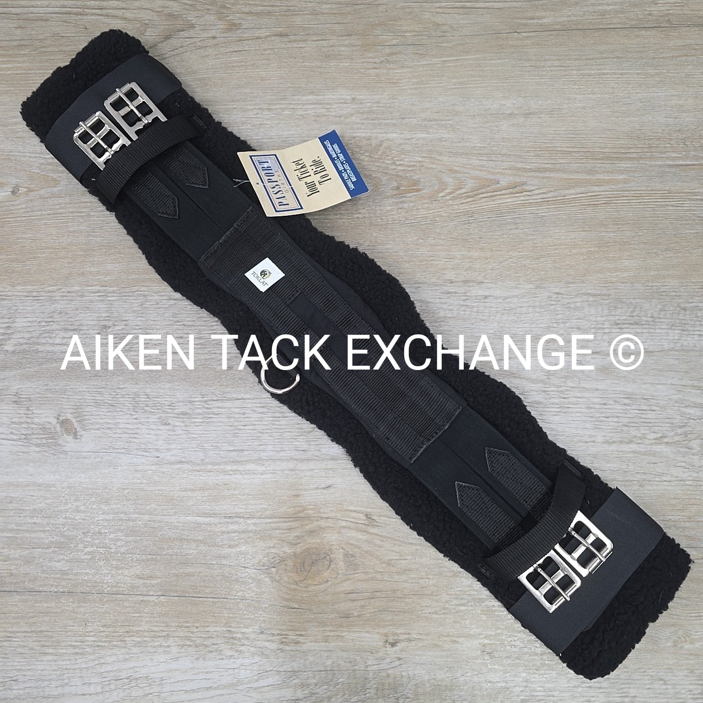 Toklat Contour Synthetic Fleece Dressage Girth, Black, 24"