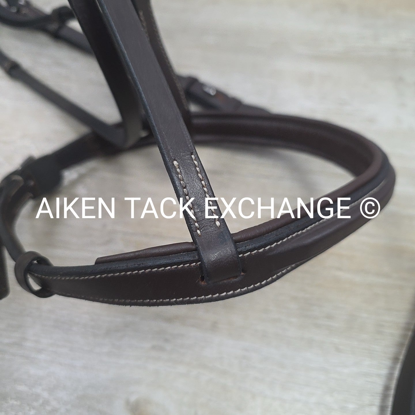 Fancy Stitched Bridle with Matching Reins, Brown, Oversize