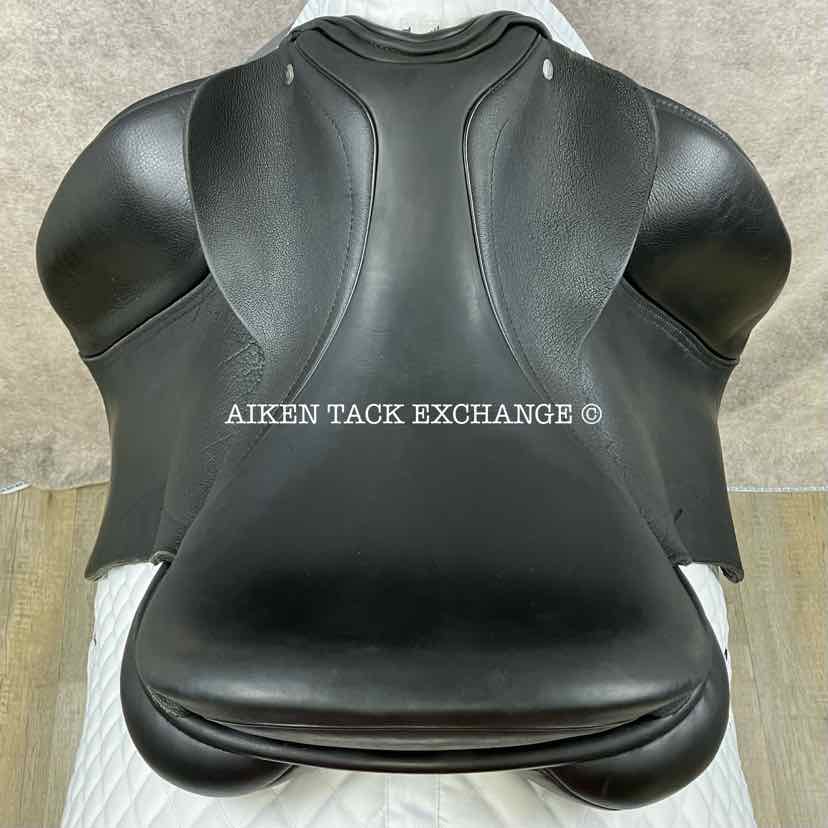 2017 Custom Saddlery Advantage Monoflap Dressage Saddle, 17.5" Seat, Adjustable Tree, Wool Flocked Panels