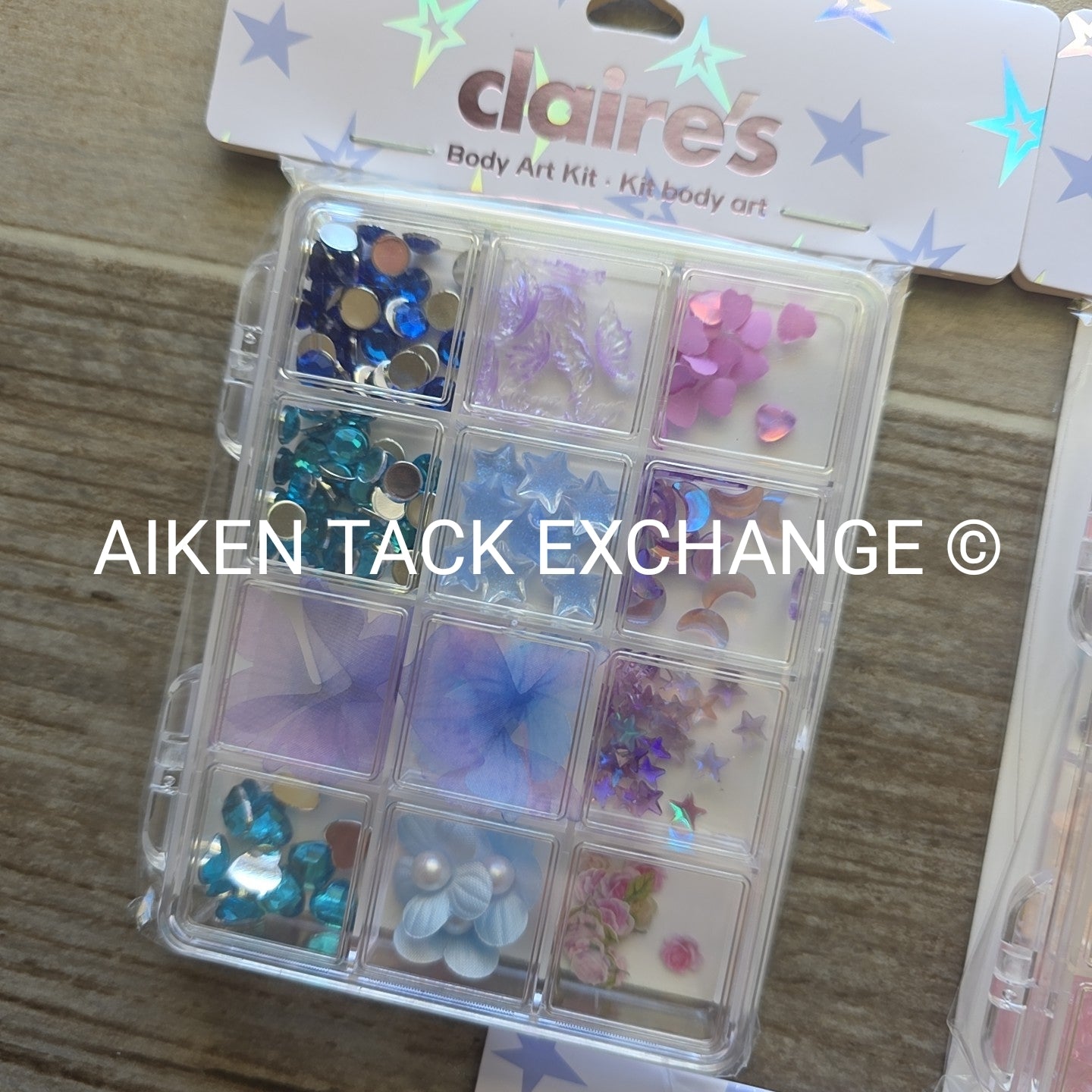 Claire's Body Art Kits - 2 Large Gem Kits w/ Case + 1 Gem & Glitter Kit