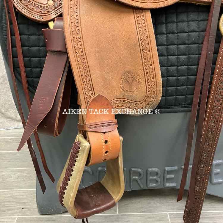 **SOLD** 2024 Circle Y 1134 Williston Wade Ranch Western Saddle, 17" Seat, Regular Tree - Semi QH Bars