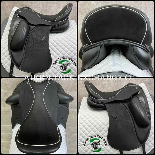 2023 Custom Saddlery Wolfgang Solo MKII Monoflap Dressage Saddle, 17.5" Seat, Adjustable Tree, Wool Flocked Panels