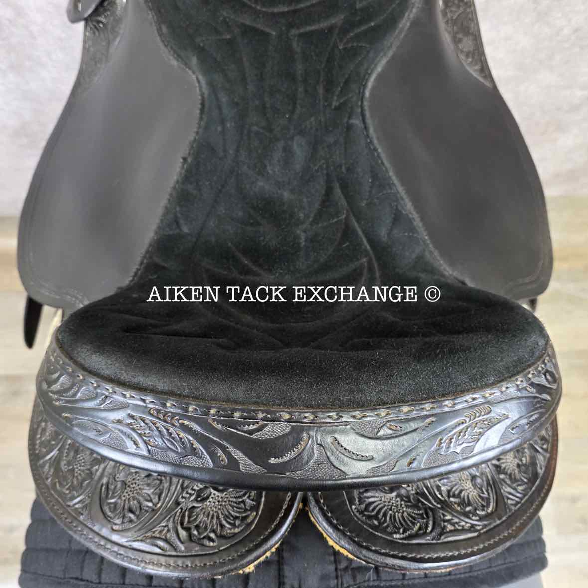 **SOLD** Big Horn 908 Extra Wide Trail Western Saddle, 16" Seat, Steele Equi-Fit Haflinger Tree
