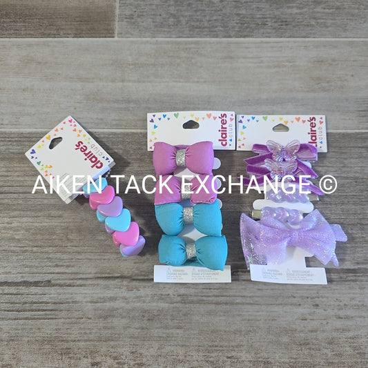 Claire's Club Bundle - 9 Hair Clips, 1 Bracelet