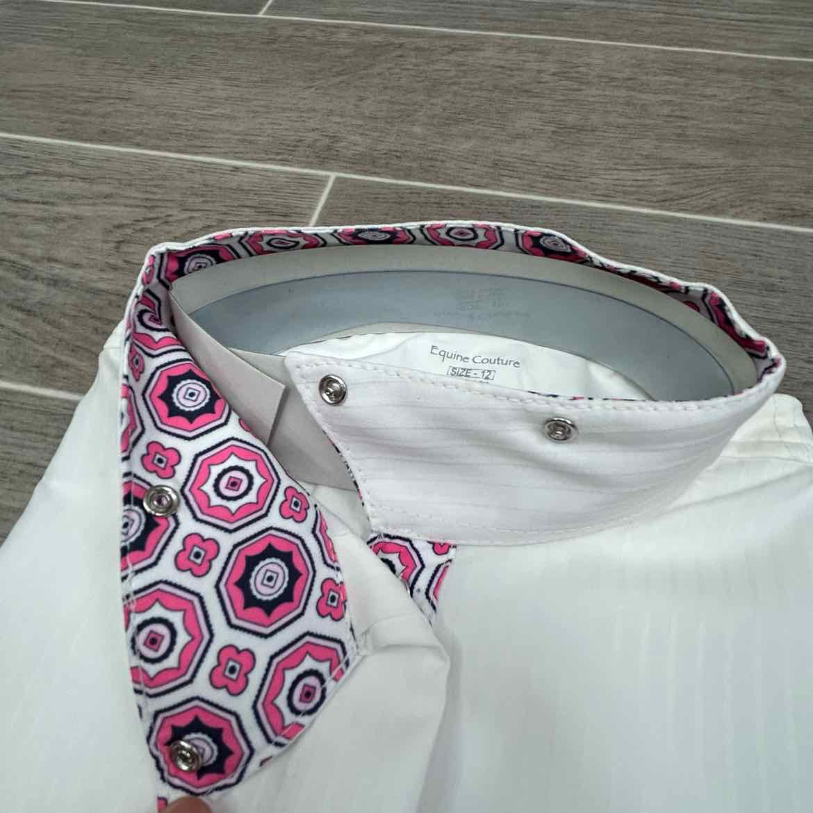 Equine Couture Kelsey Long Sleeve Show Shirt, Size 12