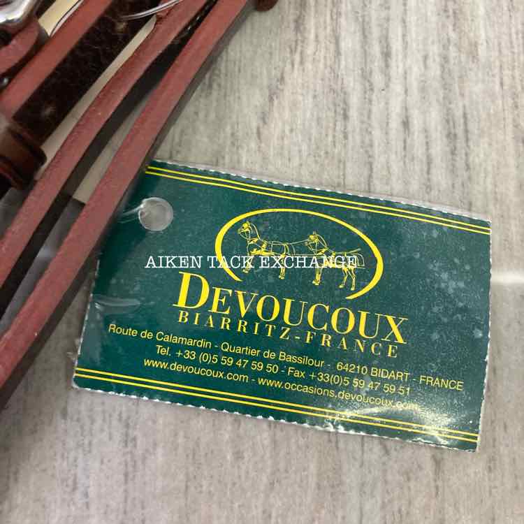 Devoucoux Chiberta Plain Raised Bridle, No Reins, Brown, Oversize, Brand New