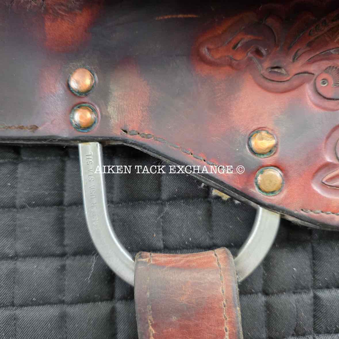 Billy Royal Western Saddle, 15.5" Seat, Regular Tree - Semi QH Bars