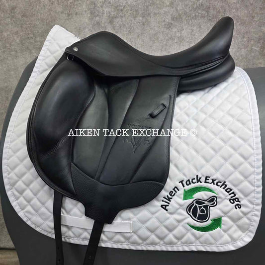 2018 Voltaire Adelaide Monoflap Dressage Saddle, 17" Seat, 1A Flap - Short, Medium Wide Tree, PRO Panels, Full Buffalo Leather