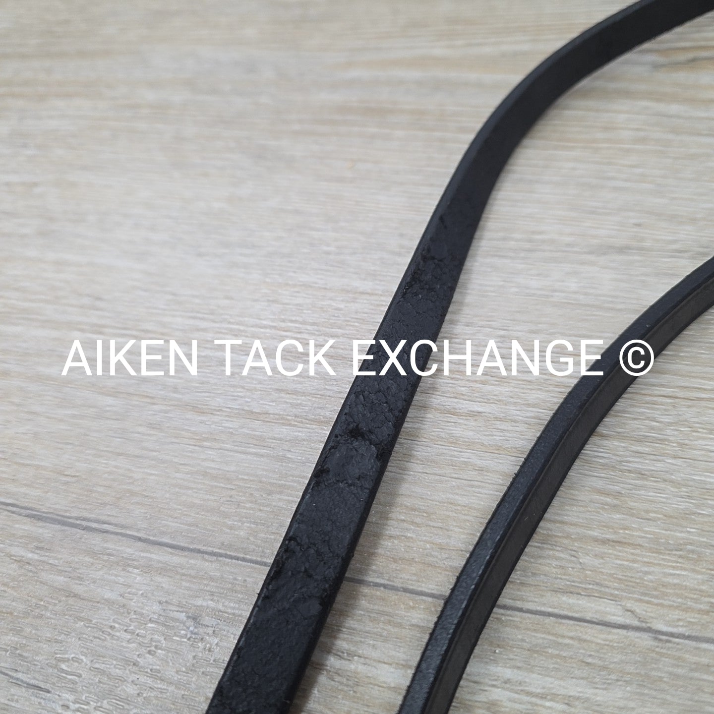 Flat Curb Rein, Black, 50"
