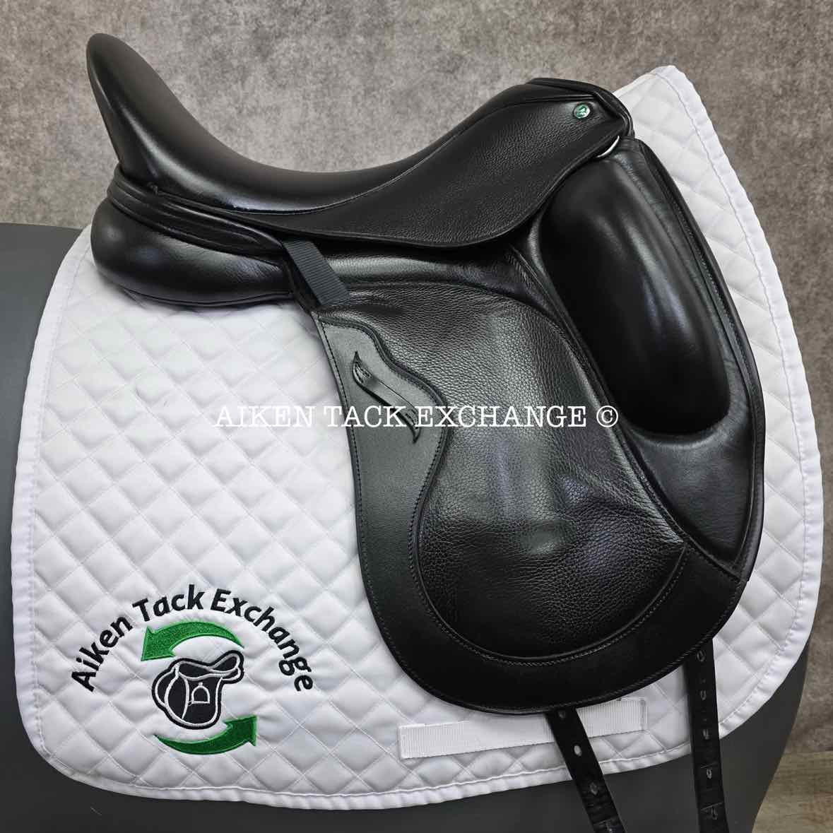 2023 Envy by Custom Saddlery Aurora Monoflap Dressage Saddle, 17.5" Seat, Adjustable Tree, Wool Flocked Panels