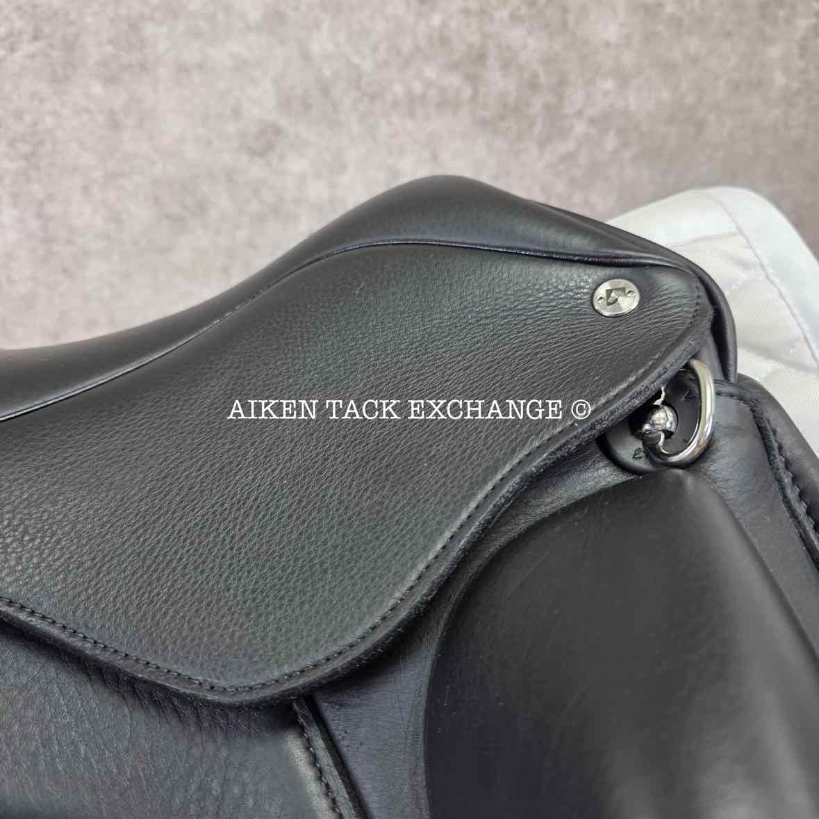 2023 Envy by Custom Saddlery Motion Monoflap Dressage Saddle, 17" Seat, Adjustable Tree, Wool Flocked Panels