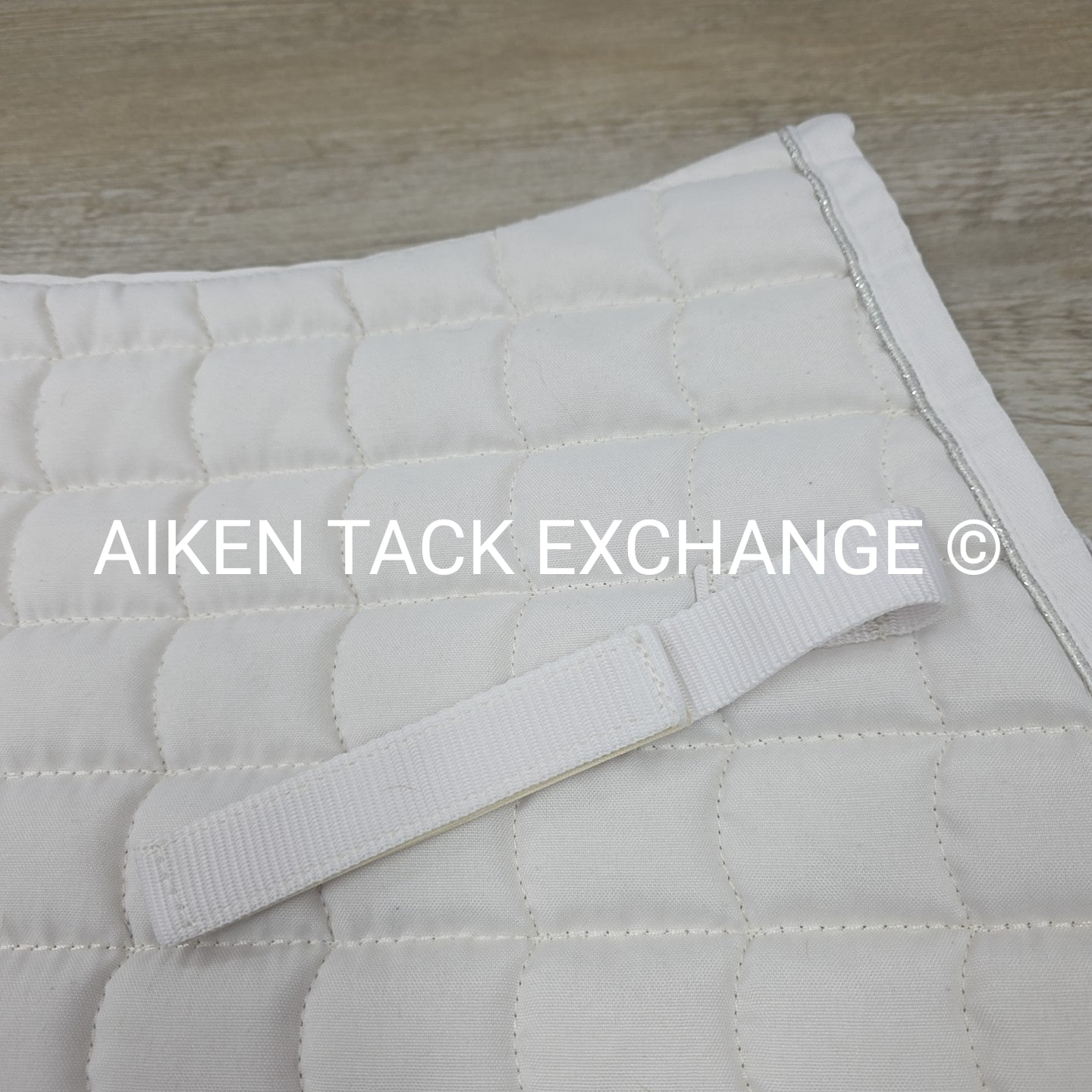 Horze All Purpose Saddle Pad, White/Silver, Size Full