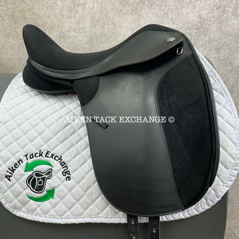 **SOLD** Thorowgood T4 Moveable Block MDR Standard Wither Dressage Saddle, 17.5" Seat, Adjustable Tree - Changeable Gullet, Wool Flocked Panels