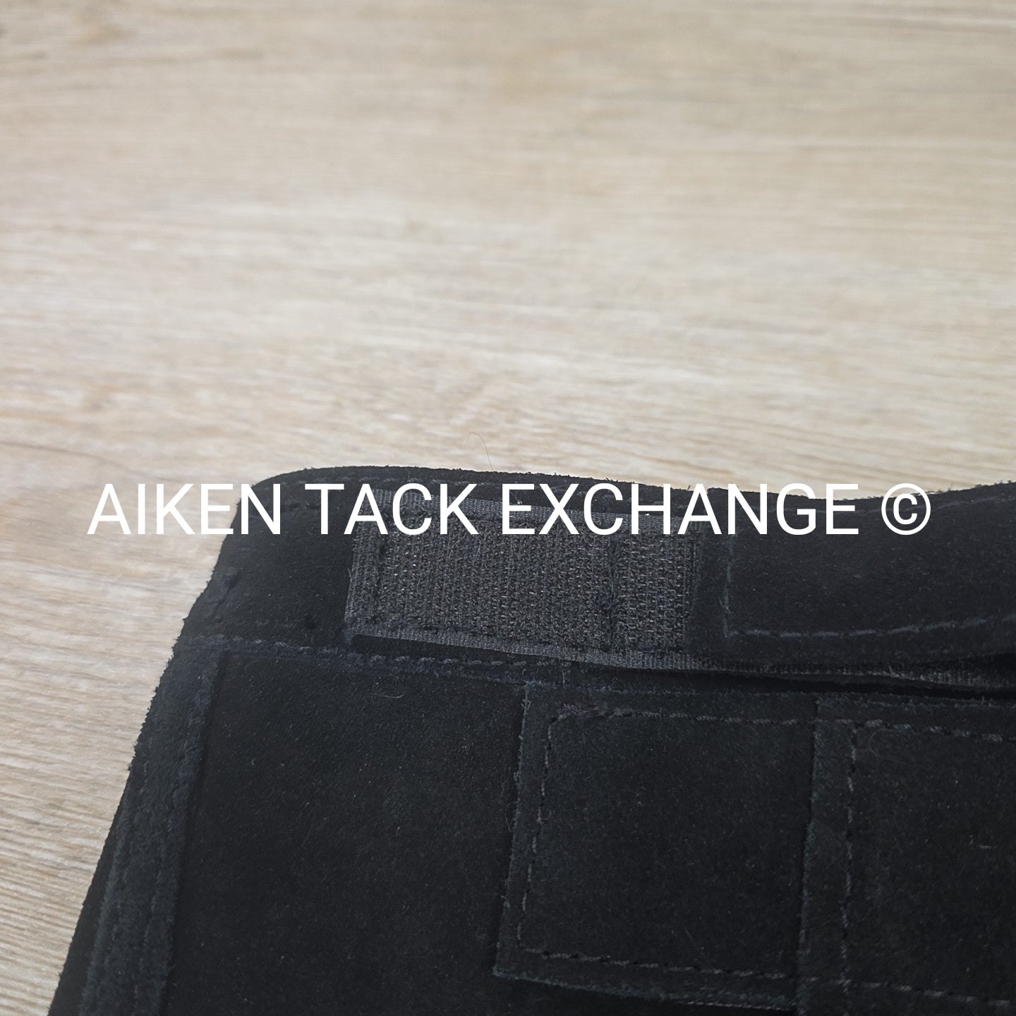 Suede Half Chaps, Black, Size Large