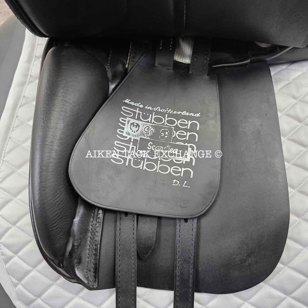 2004 Stubben Scandica DL Dressage Saddle, 17.5" Seat, 32cm Tree - Wide, Wool Flocked Panels