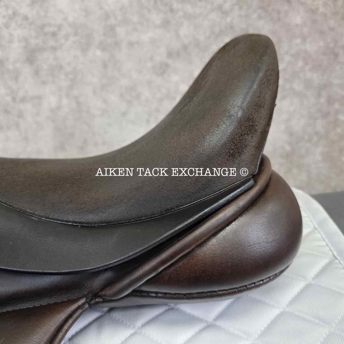 2004 Black Country Vinici Monoflap Dressage Saddle, 17.5" Seat, MW/W Tree, Wool Flocked Panels