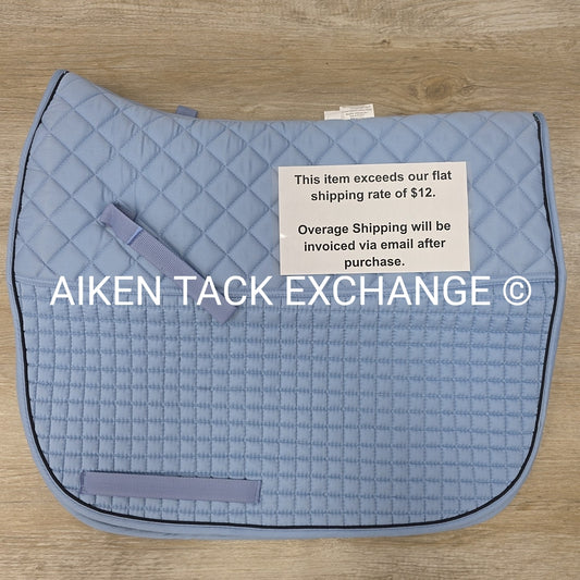 PRI Continental Double Back Dressage Saddle Pad, Cotton Quilt w/ Fleece Lining