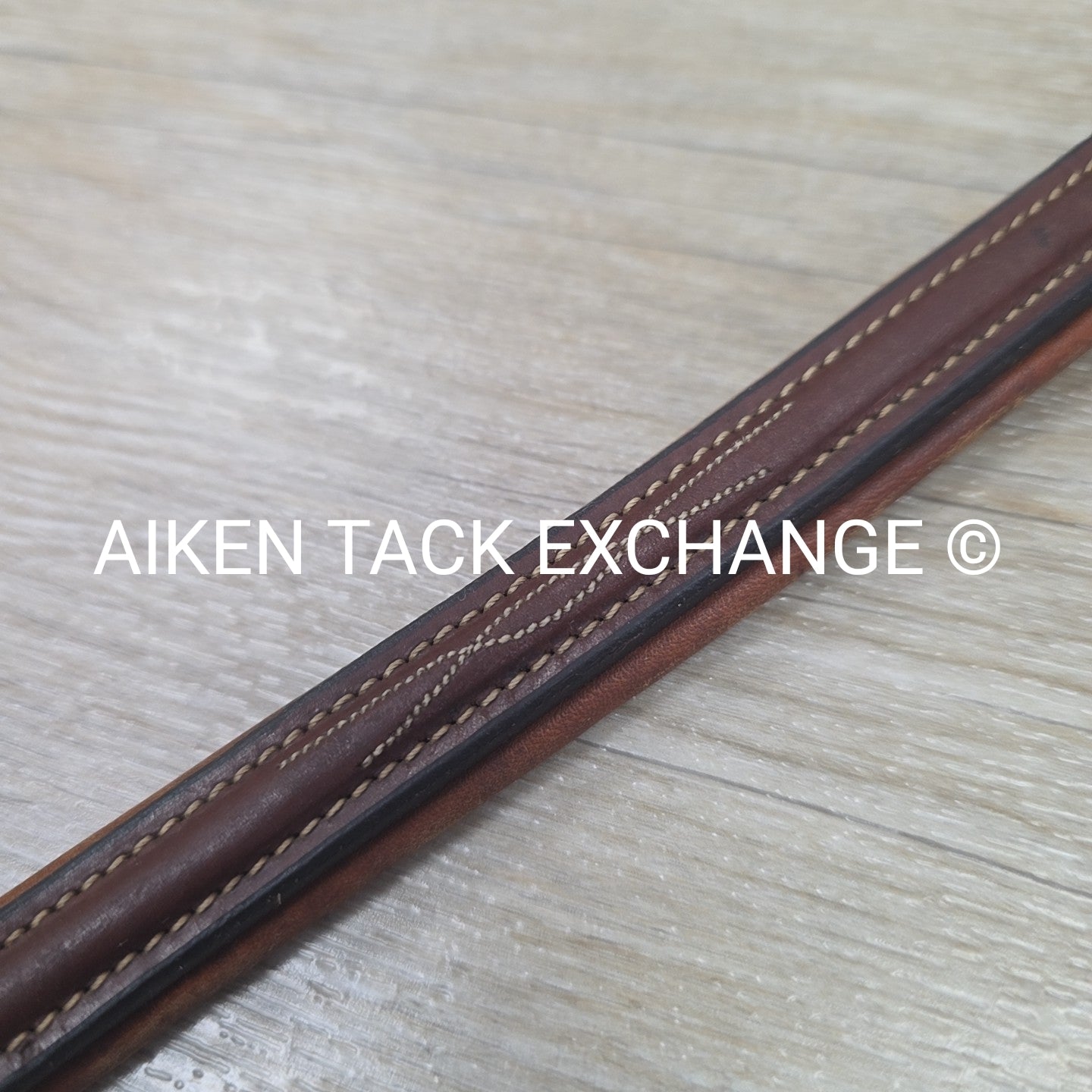 Antares Fancy Stitched Browband, Brown, 16"