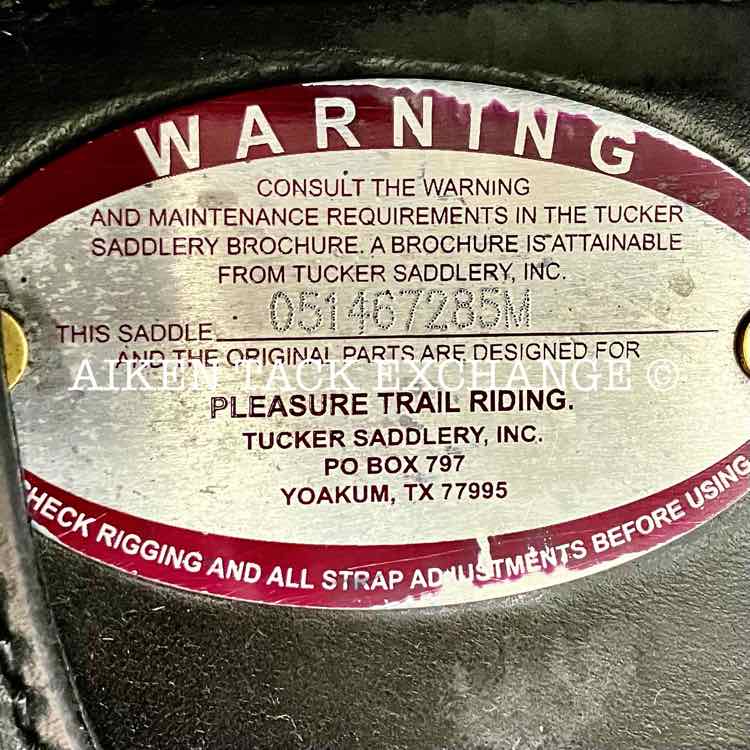 2005 Tucker 146 Classic River Plantation Endurance Saddle, 17.5" Seat, Medium Tree - Semi QH Bars