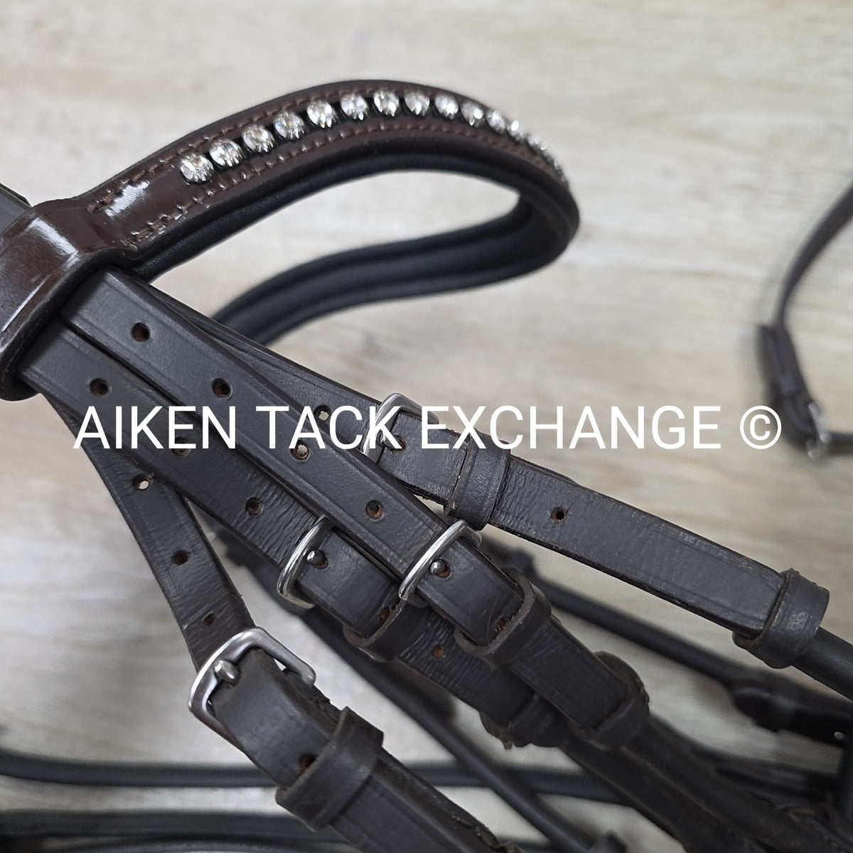 Solo Equine Salvatore Double Bridle with Matching Reins, Brown, Size Cob