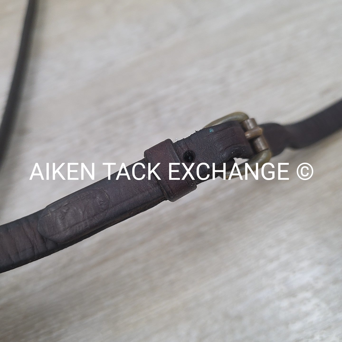 Nunn Finer Flat Leather Draw Reins with Snaps, Brown
