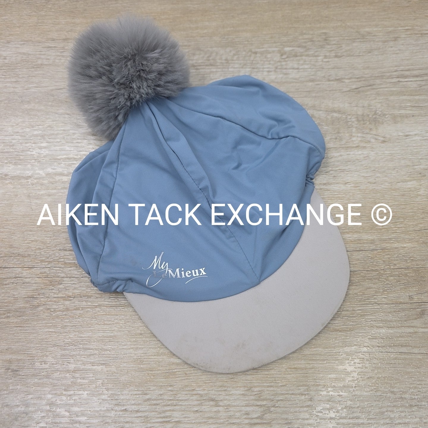 LeMieux Pom Silk Helmet Cover, Ice Blue