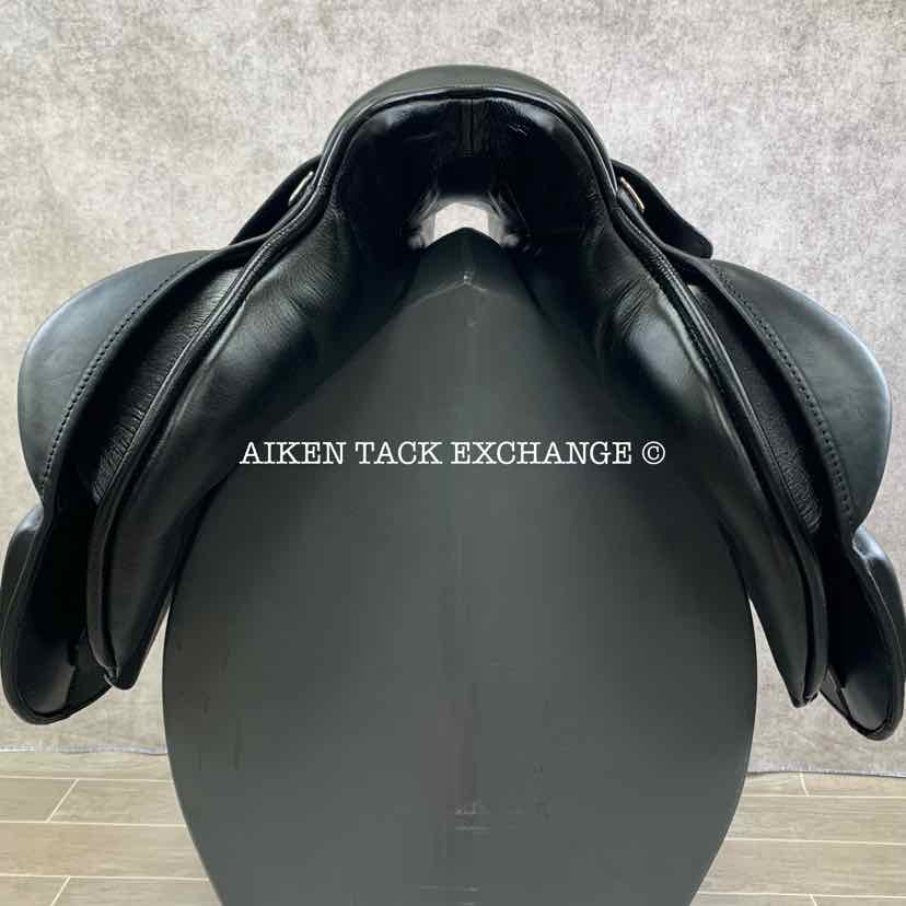 **SOLD** 2002 Kieffer Norbert Koof All Purpose Jump Saddle, 17" Seat, Wide Tree, Wool Flocked Panels