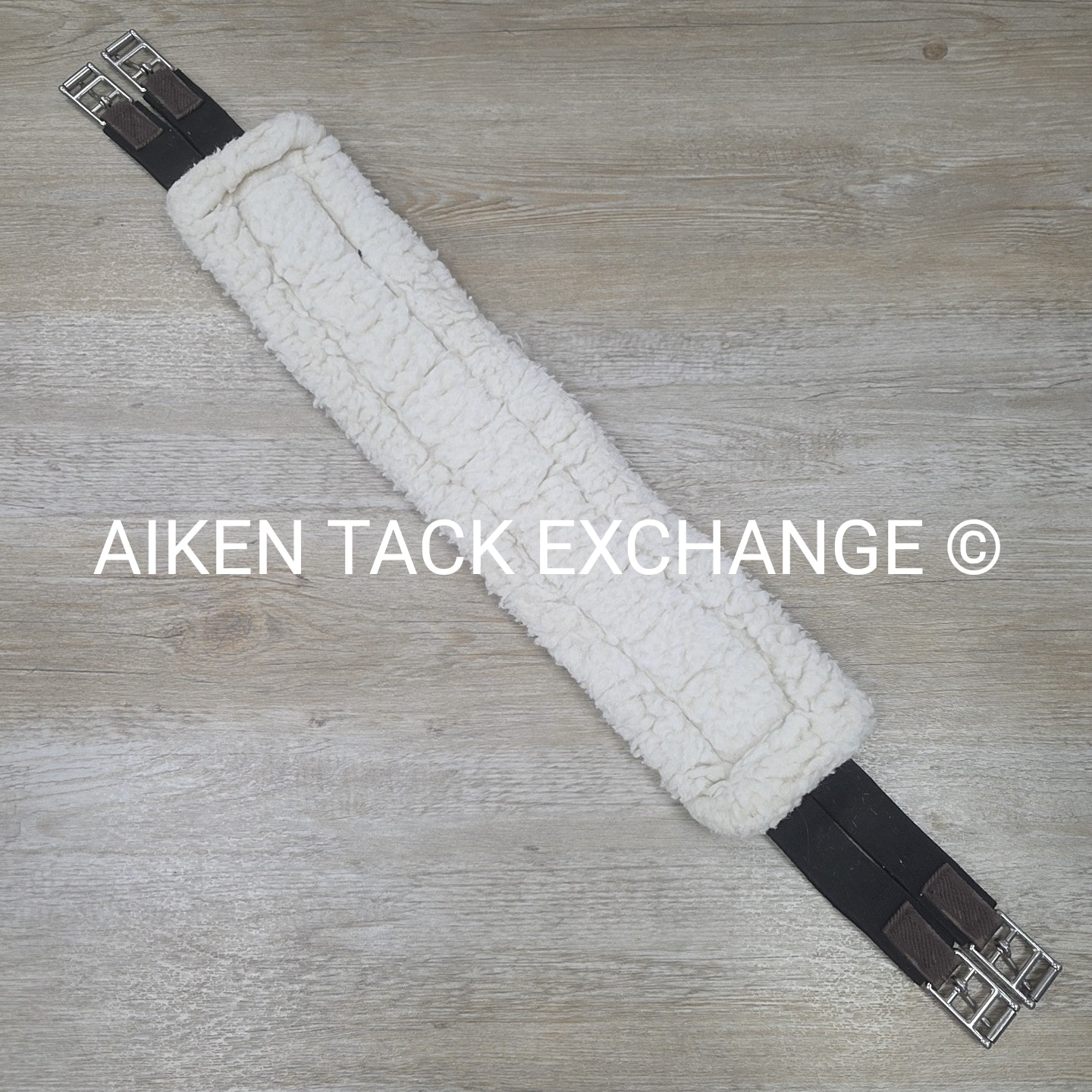 Oaklyn Removable Fleece Double End Elastic Girth, Brown, Size 40"