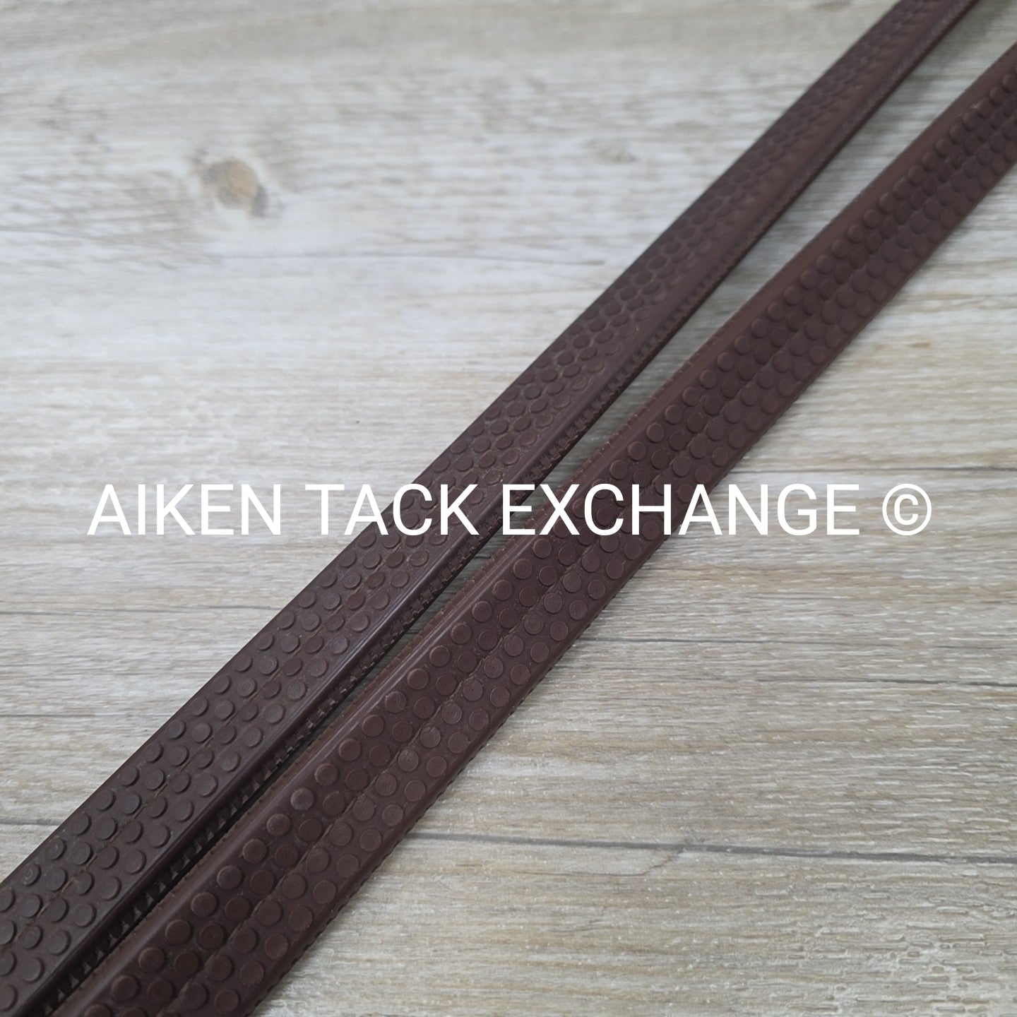 KL Select Black Oak Rubber Reins, Brown, Size Full