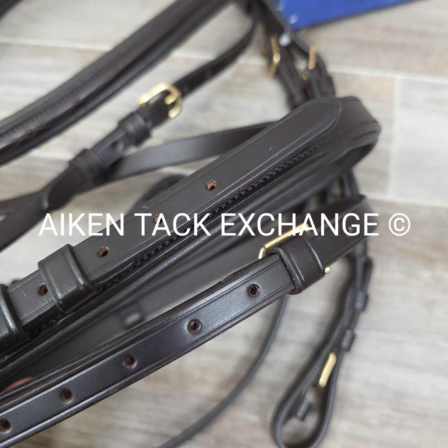 Kentaur Fancy Stitched Flash Bridle with Matching Reins, Brown, Size Full