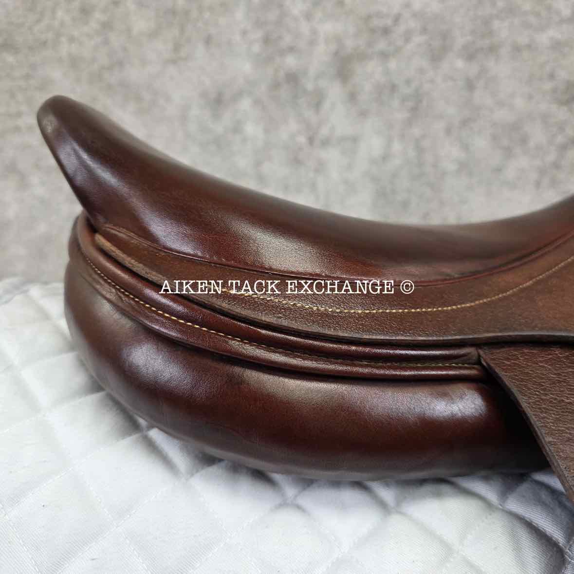 Verhan Todd Minikus Close Contact Jump Saddle, 16.5" Seat, MW/W Tree, Wool Flocked Panels