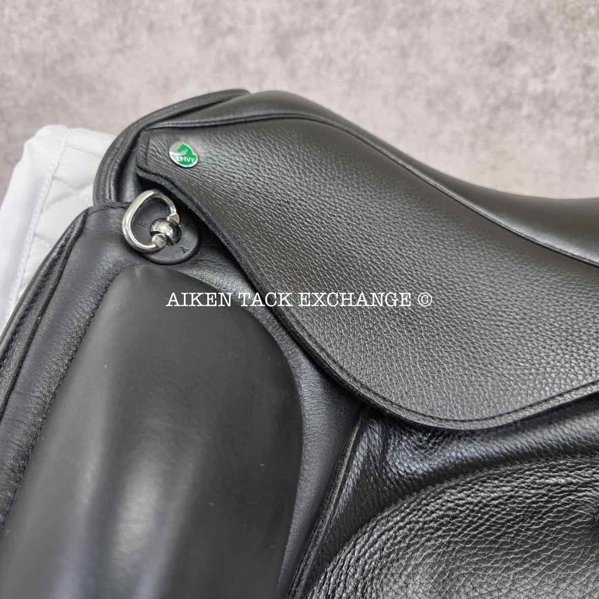 2023 Envy by Custom Saddlery Motion Monoflap Dressage Saddle, 17.5" Seat, Adjustable Tree, Wool Flocked Panels