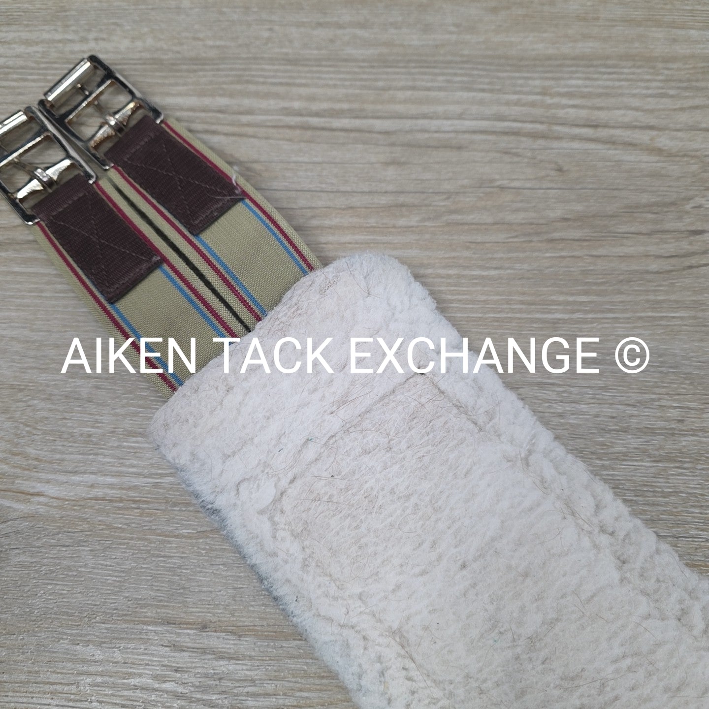 HFP Fleece Girth with Double End Elastic, Brown, 58"