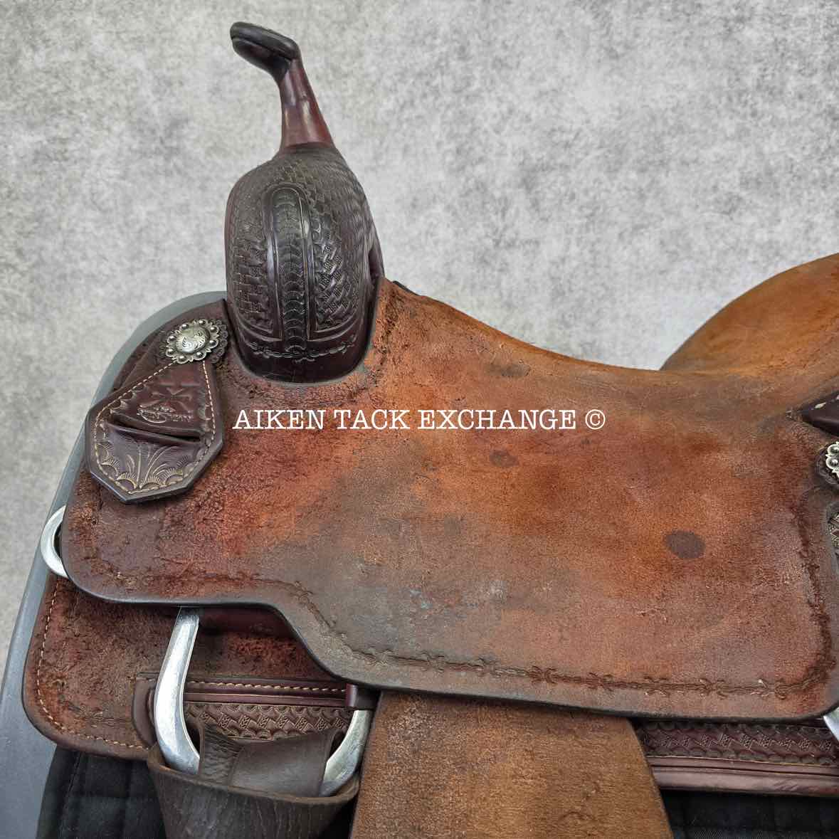 2011 Reinsman X-Series 4874-2-DG Working Cow Horse Cutter Western Saddle, 16" Seat, Regular Tree - Semi QH Bars