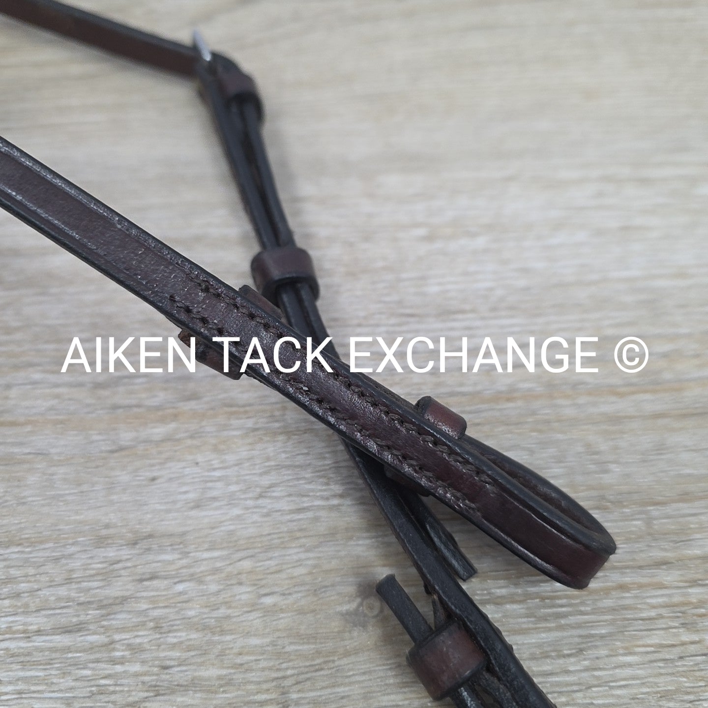 Leather Bradoon Hander, Hook Studs, Brown, Size Cob