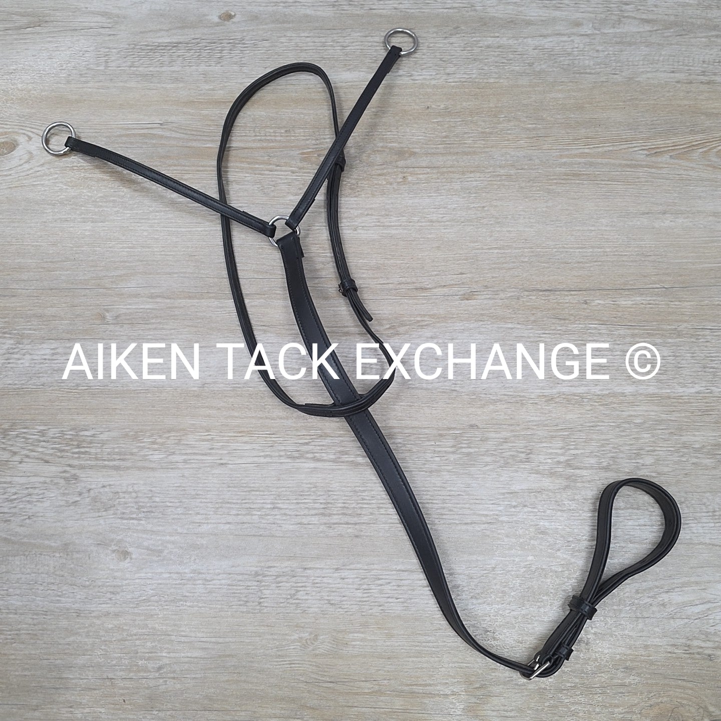 Synthetic Flat Running Martingale, Black, Size Cob