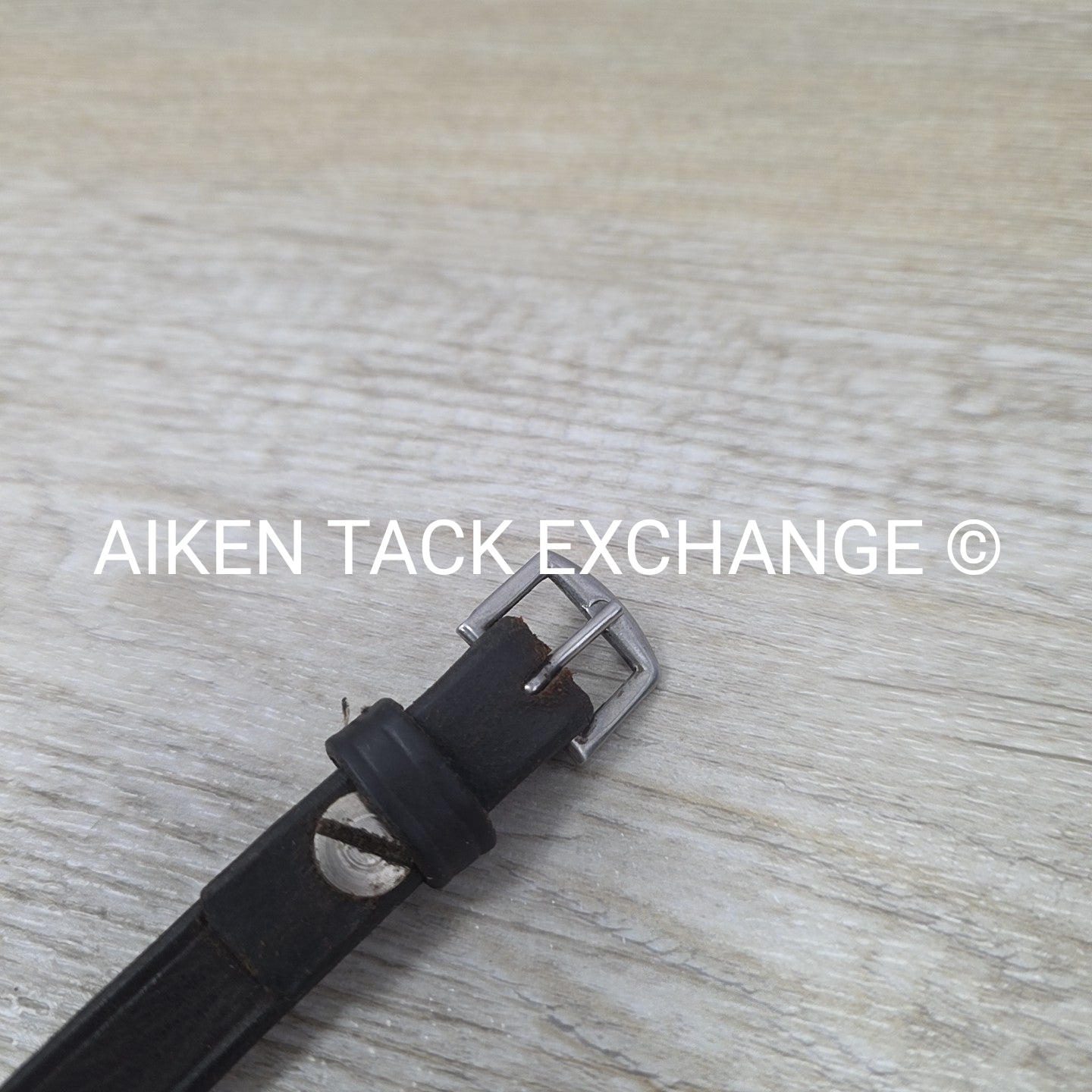 Single Joint Loose Ring Gag Bit with Leather Cheek Pieces 5.5"