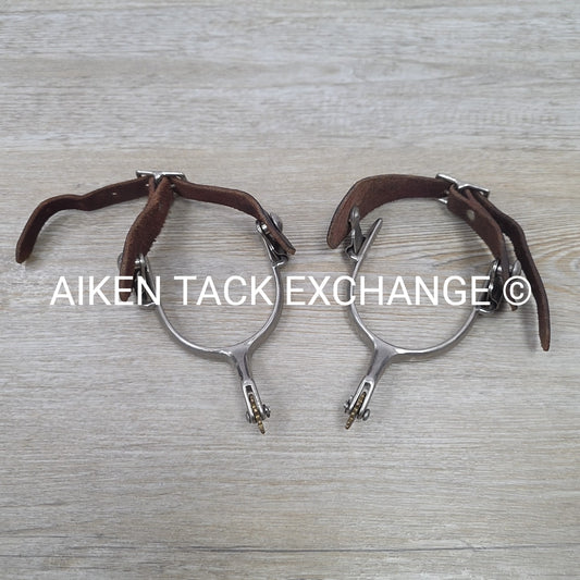 Western Rowel Spurs with Leather Spur Straps