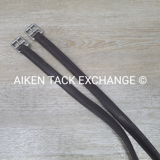 Nunn Finer Padded Nylon Lined Stirrup Leathers, Brown, 54"