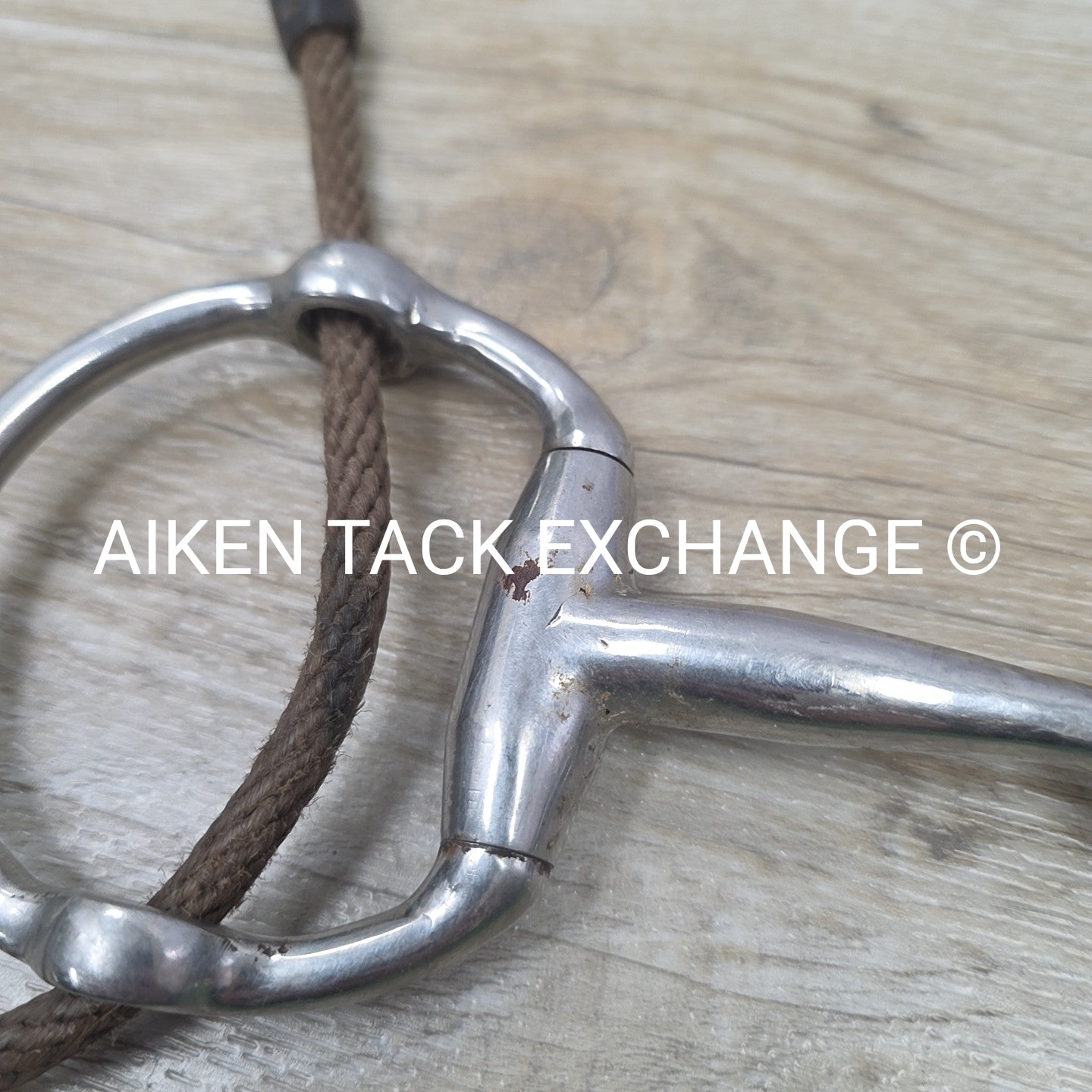 Single Joint Eggbutt Gag Bit with Rope Cheek Pieces 5.25"