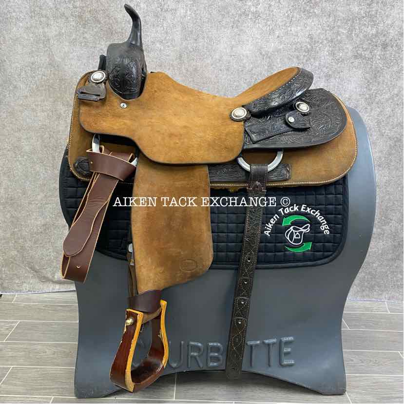 M.L. Leddy's Western Saddle, 16.5" Seat, Wide Tree - Full QH Bars