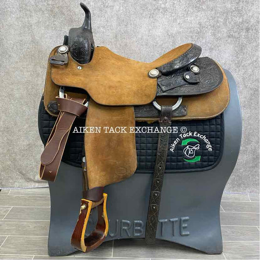 M.L. Leddy's Western Saddle, 16.5" Seat, Wide Tree - Full QH Bars
